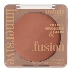 Poudre 3-en-1 Immersive Fusion 02 Bronze Peach Glow Andreia