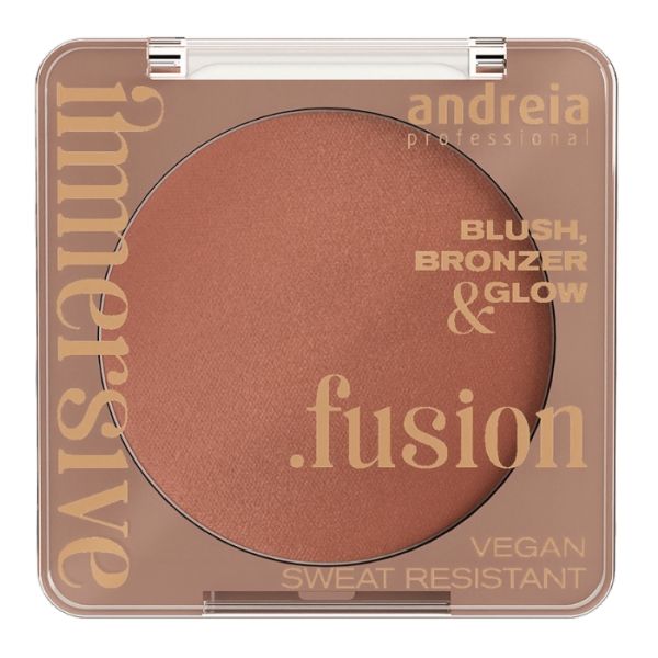 Poudre 3-en-1 Immersive Fusion 02 Bronze Peach Glow Andreia