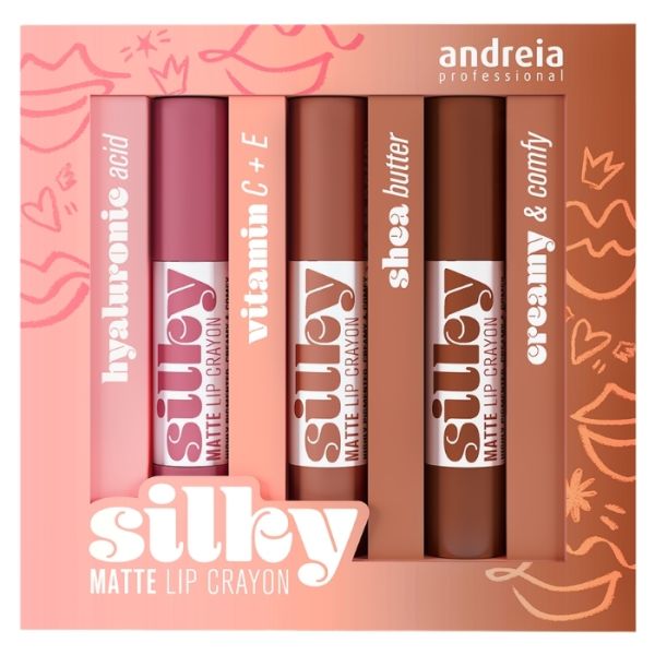 Kit rouge à lèvres Silky Andreia
