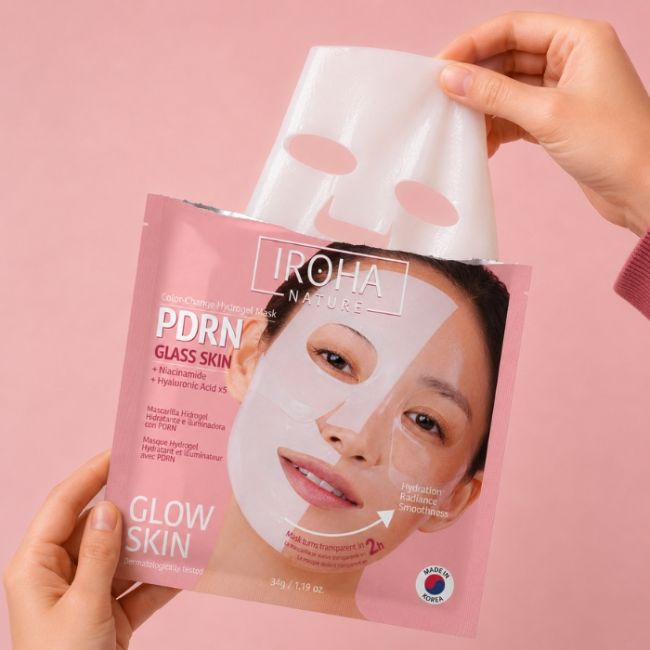 Masque Hydrogel Hydratant & Illuminateur PDRN + Niacinamide + Acide hyaluronique Iroha