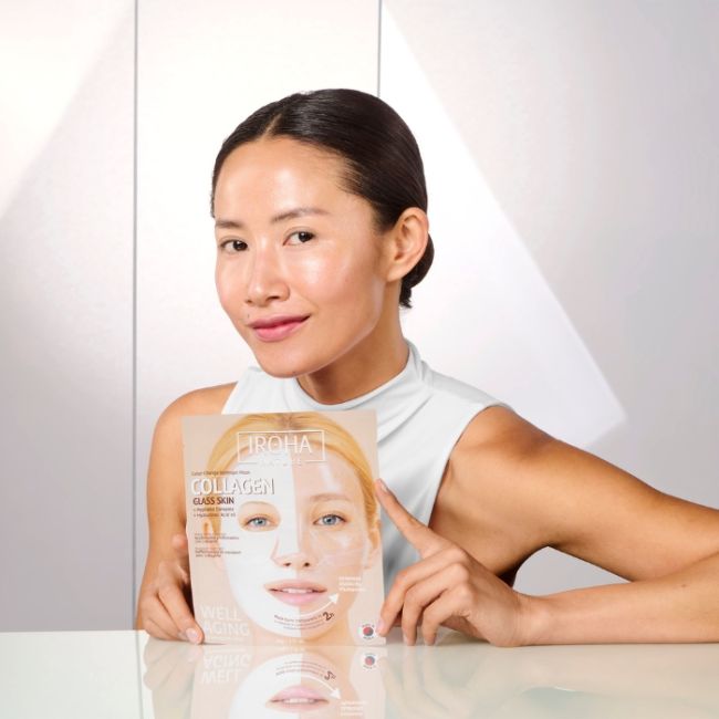 Masque Hydrogel Raffermissant & Repulpant Collagène + Peptide + Acide hyaluronique Iroha