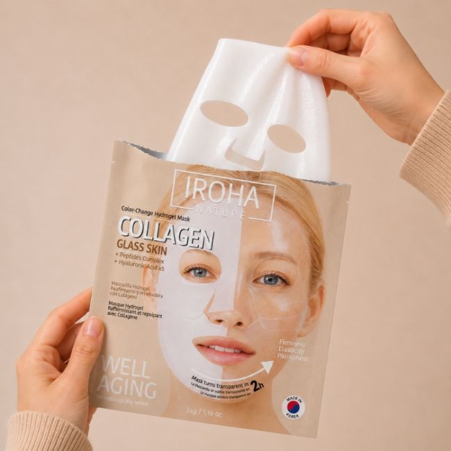 Masque Hydrogel Raffermissant & Repulpant Collagène + Peptide + Acide hyaluronique Iroha