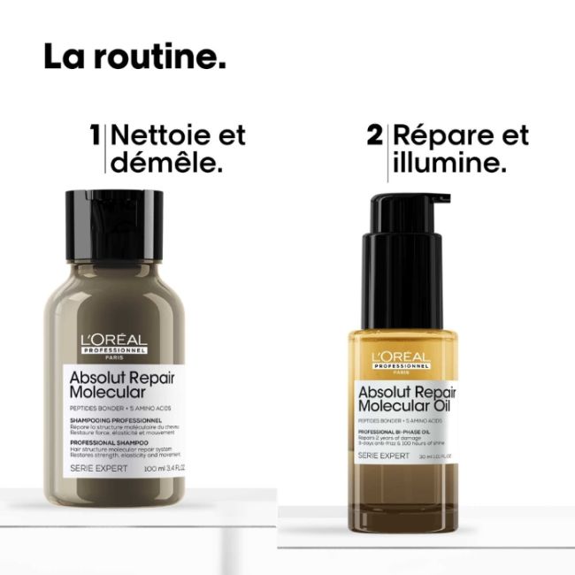 Kit Shampooing et Huile Absolut Repair Molecular L'Oréal Professionnel