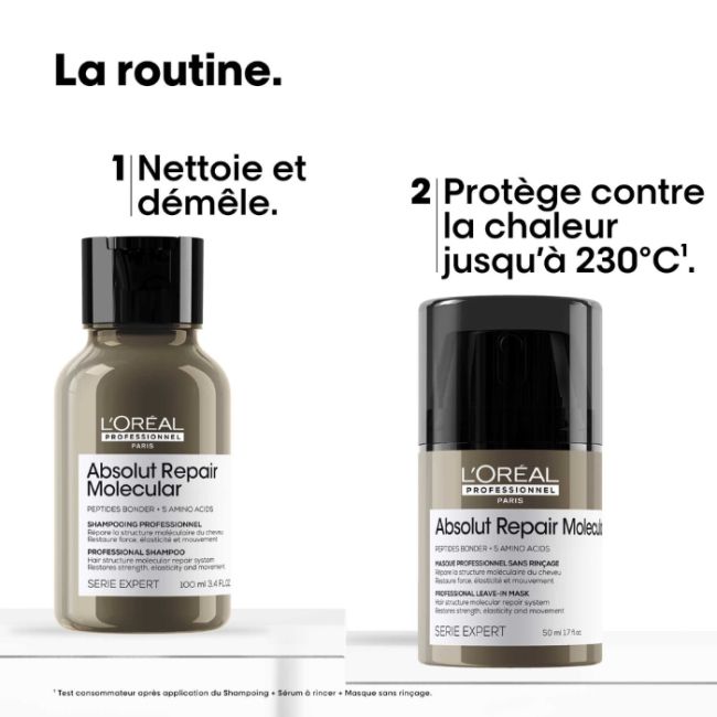 Kit Shampooing et Masque sans rinçage Absolut Repair Molecular L'Oréal Professionnel