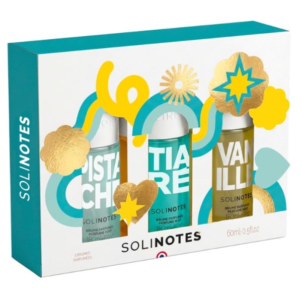 Coffret Trio découverte brumes Pistache, Vanille, Tonka Solinotes
