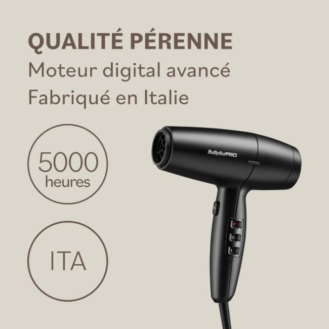 Asciugacapelli Lupia nero Babyliss Pro 2200W