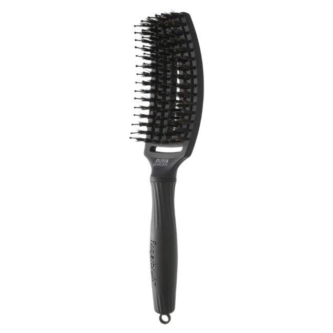 Brosse Fingerbrush Care Iconic Double poils nylon Full Black taille M Olivia Garden