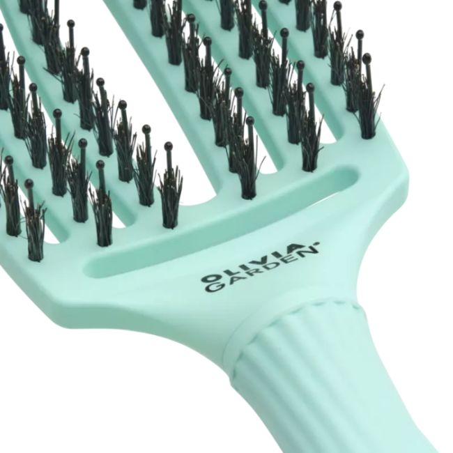 Brosse Fingerbrush Care Iconic Double poils nylon Mint taille M Olivia Garden