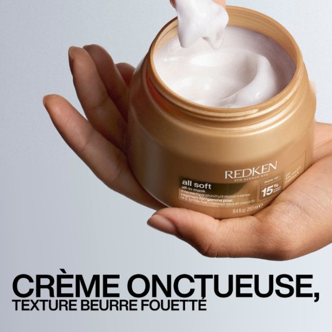 Masque hydratation cheveux secs All Soft Redken 100ml