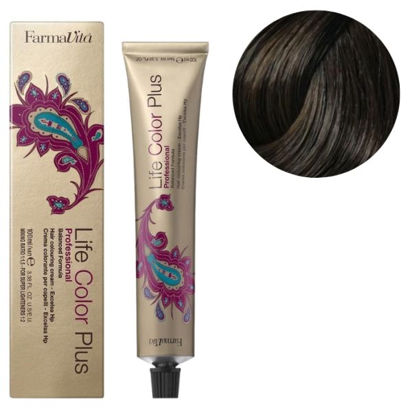 Coloration Life Color Plus 5.0 Châtain Clair Froid Farmavita 100ml