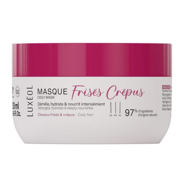 Masque cheveux Frisés/Crépus Luxéol 250ML