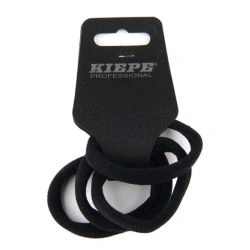 Haarbandjes 1cm zwart x4 Kiepe