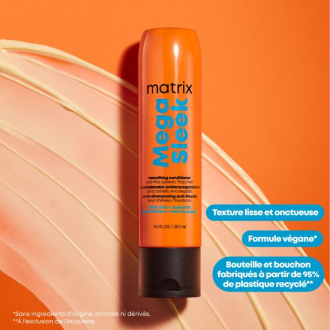 Na-Conditioner Mega Sleek Matrix, Anti-Frizz Haar 300ml