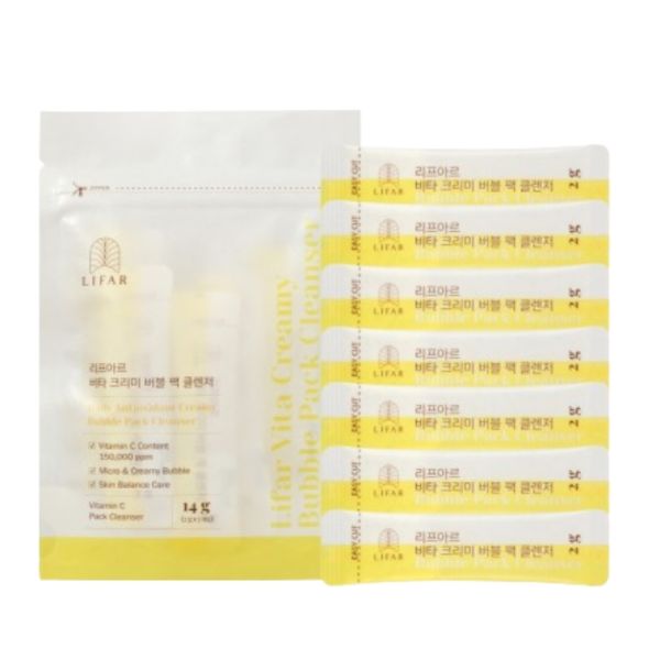 Kit 7 jours nettoyant visage en poudre moussante Vita Lifar 7x2g