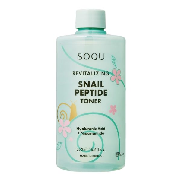 Loción tónica revitalizante con mucina de caracol y péptidos Soqu 500ML
