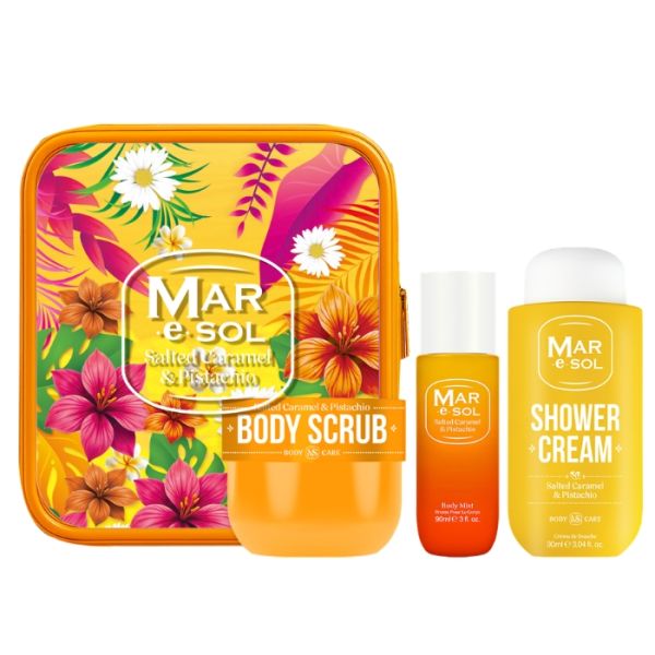 Kit voyage soin corps caramel salée et pistache Mar E Sol