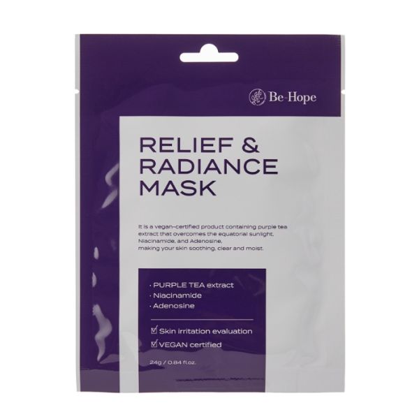 Masque tissu apaisant et éclat précieux Be-Hope 24g