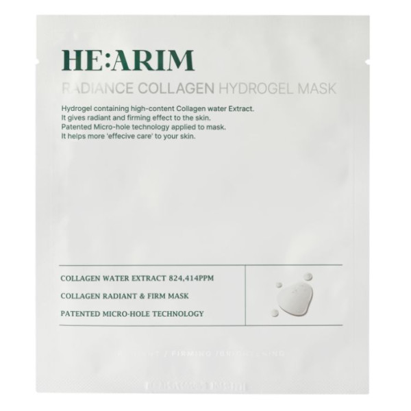 Brillo y Firmeza: Mascarilla de Hidrogel de Colágeno He: Arim 30ML