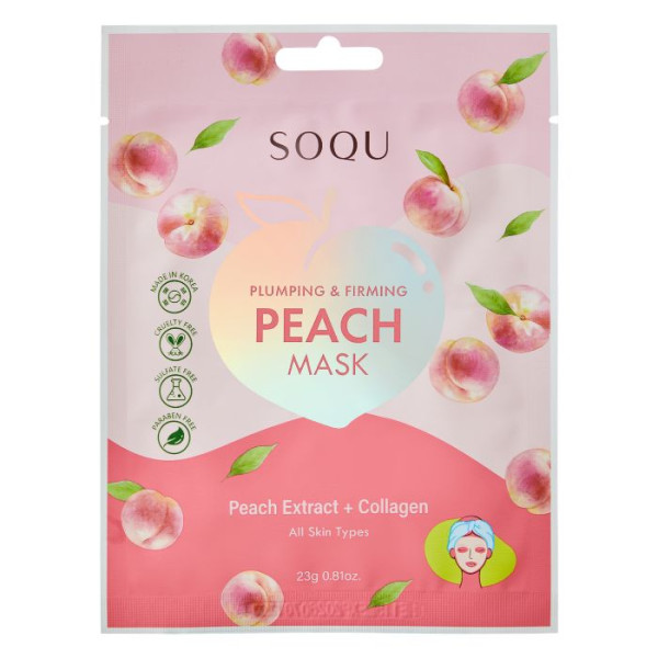 Efecto Repulpante: Mascarilla de Tela Melocotón Soqu 23g