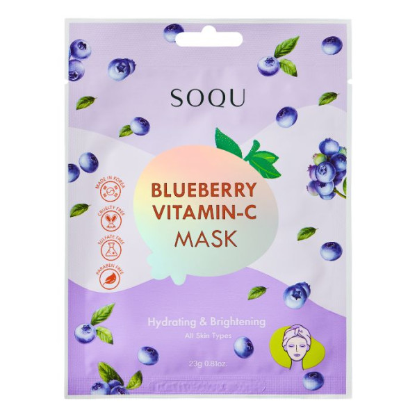 Éclat Vitaminado: Mascarilla de Tela Arándano Vitamina C Soqu 23g