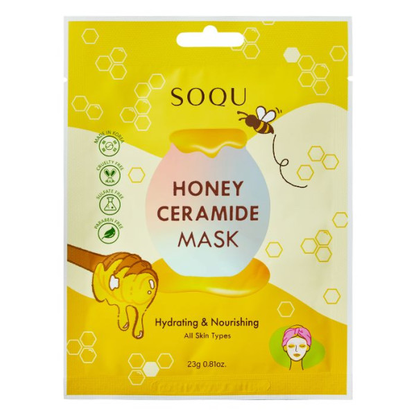 Nourriture de lujo: Mascarilla de tela con miel y ceramidas Soqu 23g