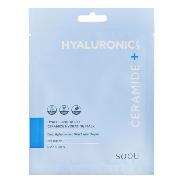 Hidratación y Suavidad: Mascarilla de Tela Ácido Hialurónico Soqu 23g