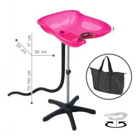 Compact Draagbare Roze Haarwasbak