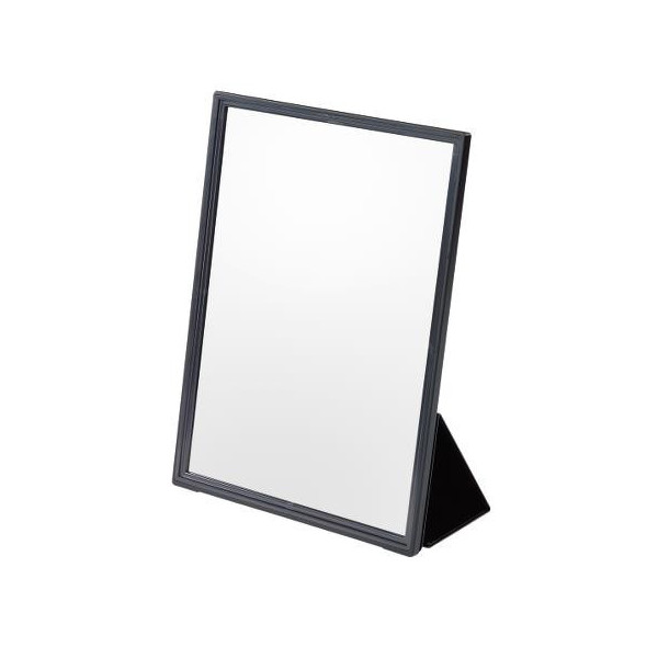OWLKELA Specchio Pieghevole Portatile da 21 x 15 cm, Specchio per Trucco  Compatto Super HD, Specchio da Viaggio in Pelle PU Nera, Specchio da  Toeletta da Terra, Specchio da Scrivania Pieghevole 