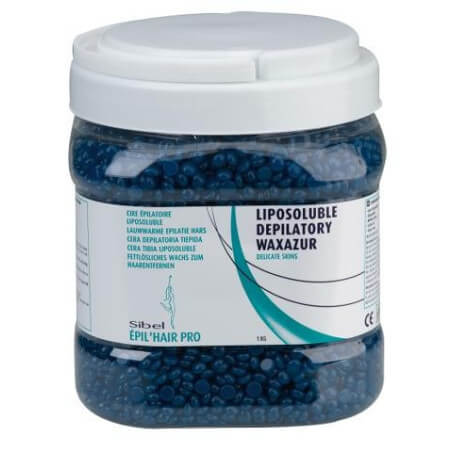 Cera de depilação em pastilhas finas de 1kg Wax azul