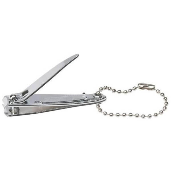 Nail clippers, small size, in blister packaging.