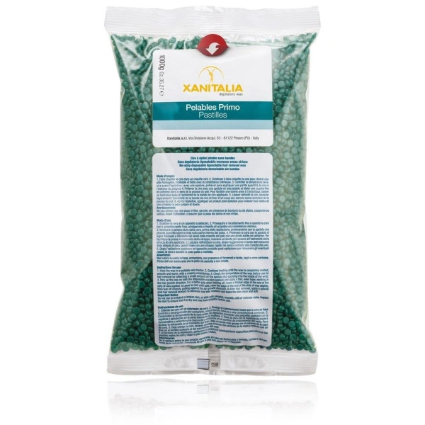 Cire Pelable Vert Chlorophylle Pastilles Xanitalia 1000g Cire Pelable Vert Chlorophylle Pastilles Xanitalia 1000g