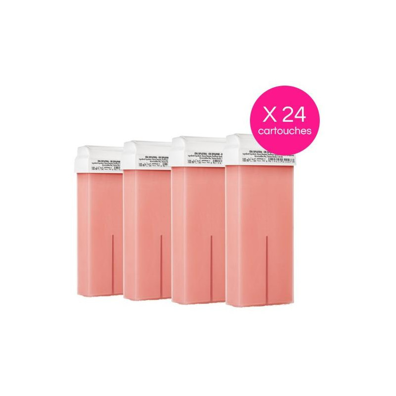 Pack of 24 Disposable Titanium Pink Wax Cartridges Xanitalia