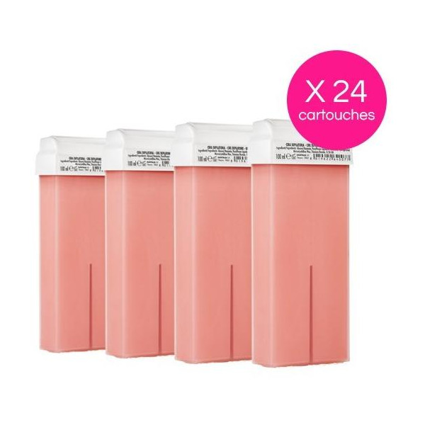 Pack 24 Cartouches Cire Jetable Titane Rose Xanitalia Pack 24 Cartouches Cire Jetable Titane Rose Xanitalia
