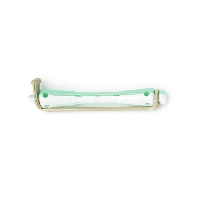 Bigoudis para permanente verde/branco curto