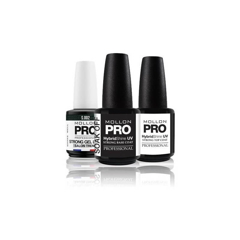 Vernis Permanent Soak Off Strong Gel Lack Mollon Pro 12ml (Per Kleur)