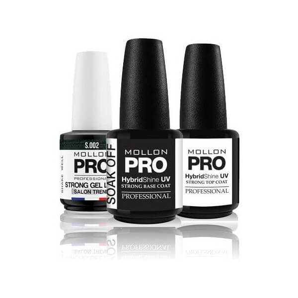 Vernis Permanent Soak Off Strong Gel Lack Mollon Pro 12ml (Per Kleur) Vernis Permanent Soak Off Strong Gel Lack Mollon Pro 12ml (Per Kleur)