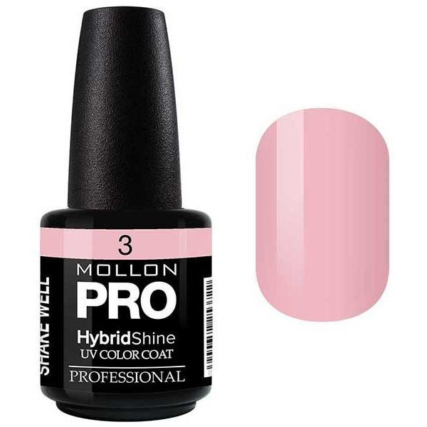 Semi-Permanent Varnish Hybrid Shine Mollon Pro 15ml Pink - 03 Semi-Permanent Varnish Hybrid Shine Mollon Pro 15ml Pink - 03