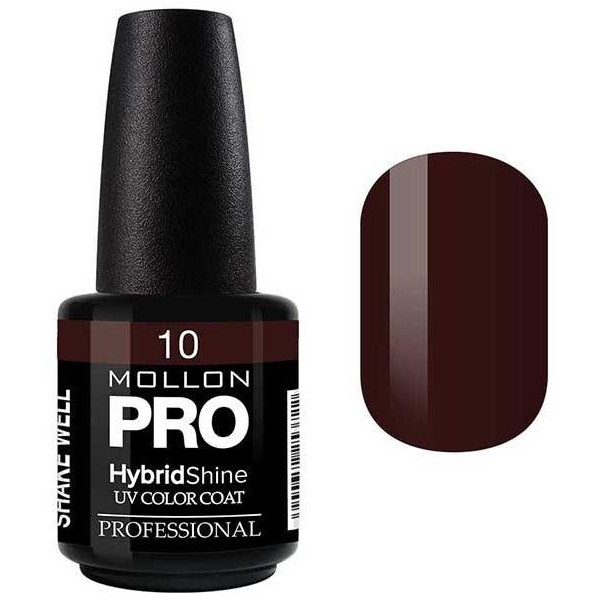 Semi-Permanent Varnish Hybrid Shine Mollon Pro 15ml Chocolate - 10 Semi-Permanent Varnish Hybrid Shine Mollon Pro 15ml Chocolate - 10