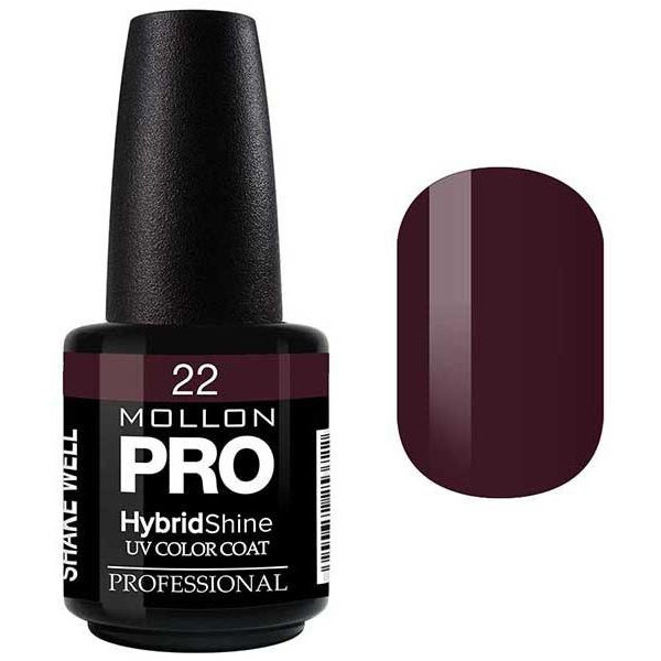 Semi-Permanent Varnish Hybrid Shine Mollon Pro 15ml Claret - 22 Semi-Permanent Varnish Hybrid Shine Mollon Pro 15ml Claret - 22