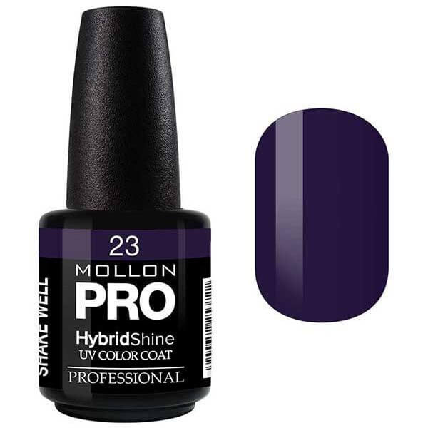 Verniz Semi-Permanente Hybrid Shine Mollon Pro 15ml Inky - 23 Verniz Semi-Permanente Hybrid Shine Mollon Pro 15ml Inky - 23