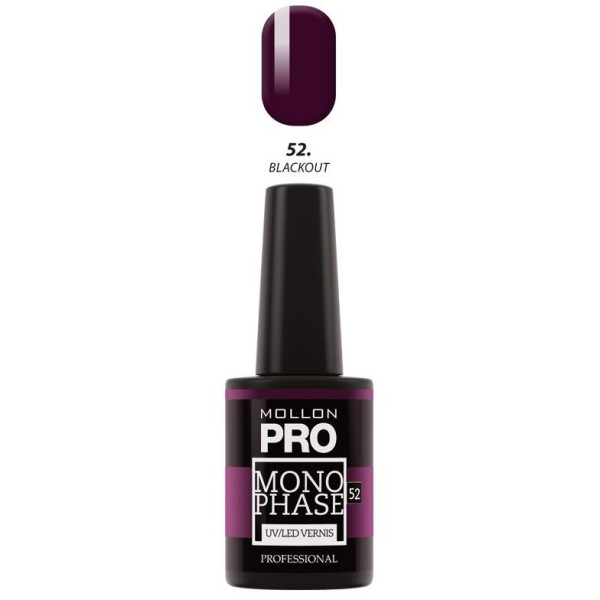 Blackout Semi-Permanent Varnish Mollon Pro 10ml Blackout - 52 Blackout Semi-Permanent Varnish Mollon Pro 10ml Blackout - 52