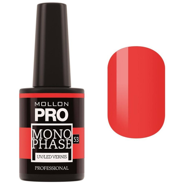 Vernis Semi-Permanent Monophase Mollon Pro 10ml Odette - 53 Vernis Semi-Permanent Monophase Mollon Pro 10ml Odette - 53