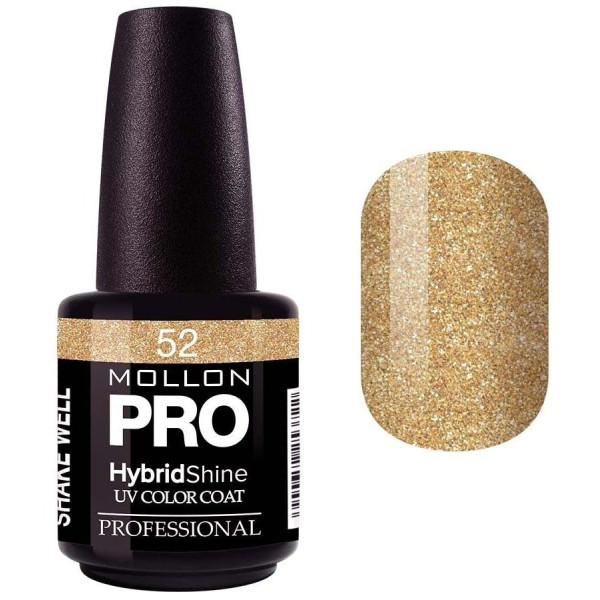 Semi-Permanent Varnish Hybrid Shine Mollon Pro 15ml Golden Chest - 52 Semi-Permanent Varnish Hybrid Shine Mollon Pro 15ml Golden Chest - 52