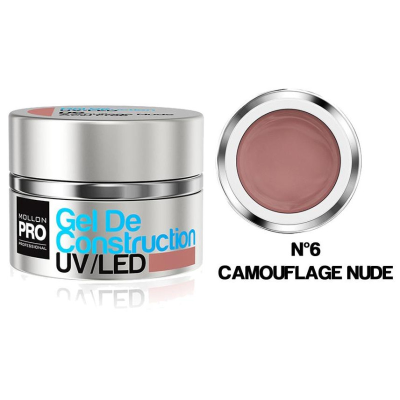 Gel di Costruzione UV/Led Mollon Pro 30 ml Camouflage Nude - 06