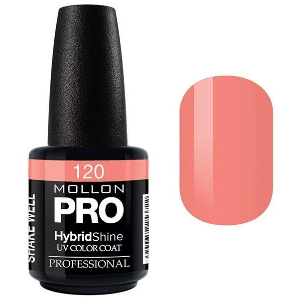 Smalto semi-permanente Hybrid Shine Mollon Pro Nude Orange - 120 Smalto semi-permanente Hybrid Shine Mollon Pro Nude Orange - 120