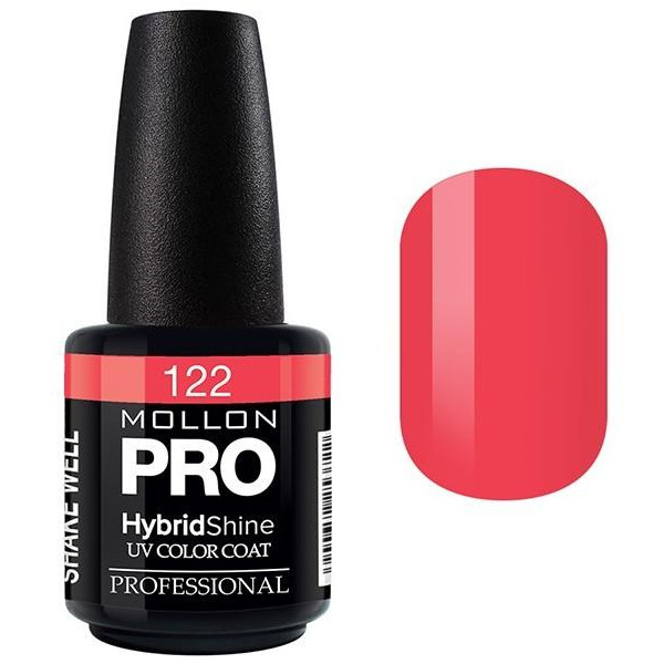 Semi-Permanent Varnish Hybrid Shine Mollon Pro 15ml Fire Red - 122 Semi-Permanent Varnish Hybrid Shine Mollon Pro 15ml Fire Red - 122
