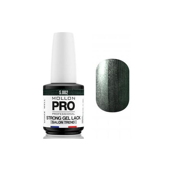 Permanent Varnish Soak Off Strong Lak Mollon Pro Gel 12ml Hematite Beauty - 02 Permanent Varnish Soak Off Strong Lak Mollon Pro Gel 12ml Hematite Beauty - 02