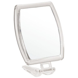 Rectangular mirror on stand