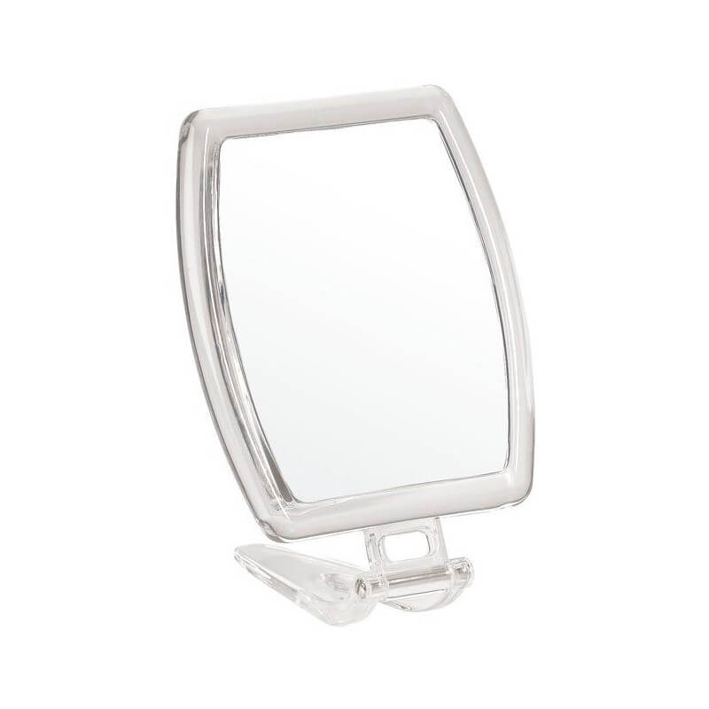 Rectangular mirror on stand