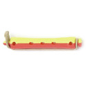 Bigoudis permanente rouge/jaune courts 9mm Sibel